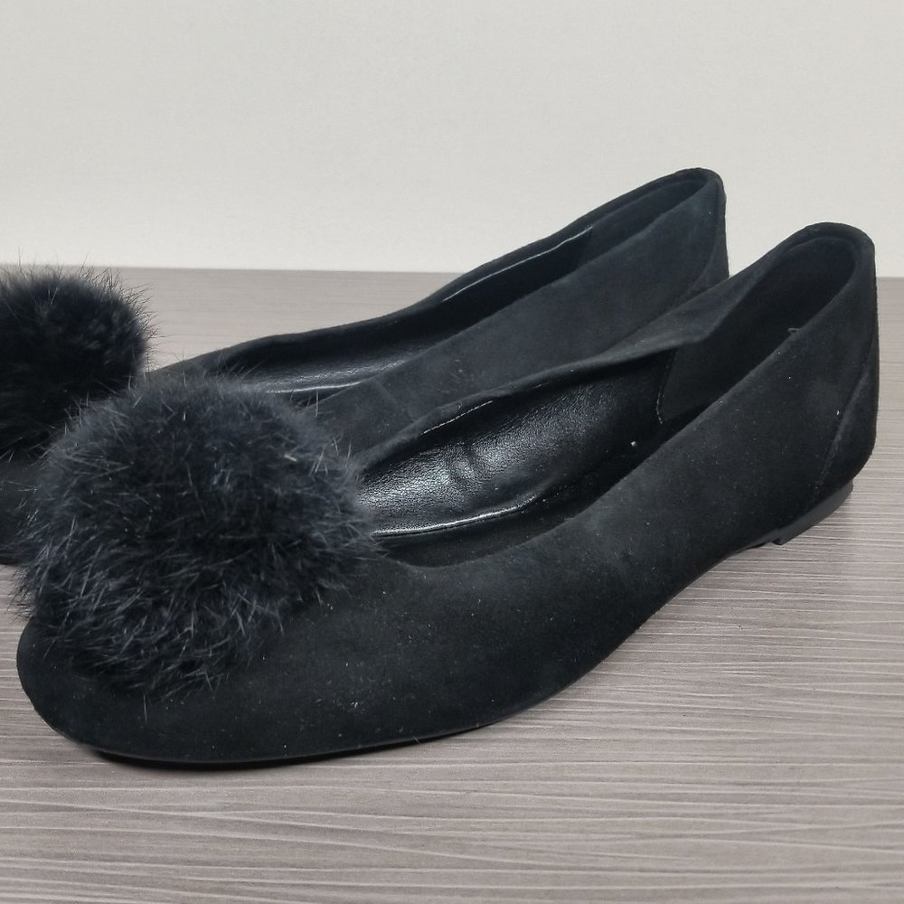 Michael Kors Remi Genuine Rabbit Fur Pompom Flat 6